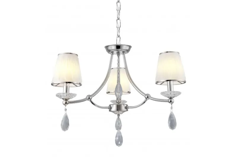 Lampadario di cristallo Dominni W3 Cromato