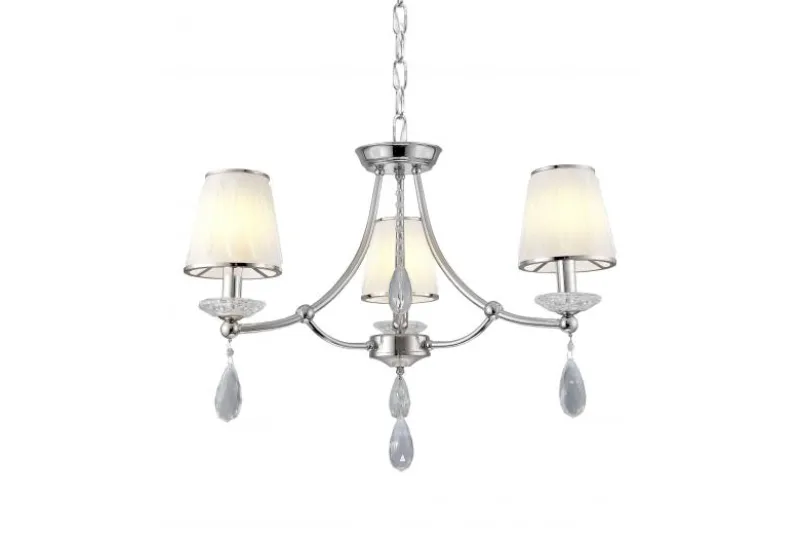 Lampadario di cristallo Dominni W3 Cromato