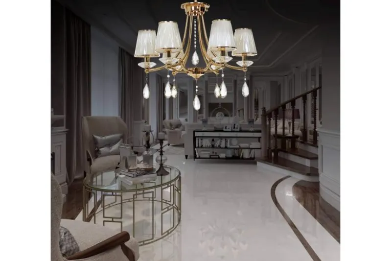 Lampadario di cristallo Dominni W6 Oro