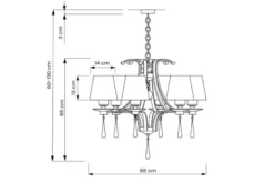 Lampadario di cristallo Venisia W6