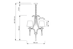 Lampadario di cristallo Venisia W4