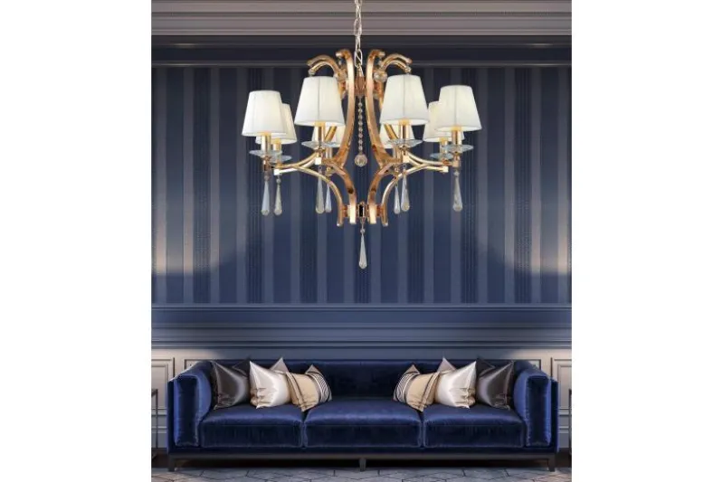 Lampadario di cristallo Venisia W8 Oro