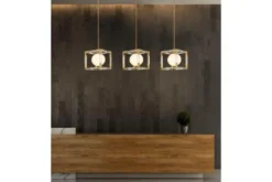 Lampadario di design moderno a sfera in gabbia oro BOSCO W1