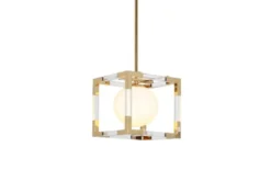 Lampadario di design moderno a sfera in gabbia oro BOSCO W1