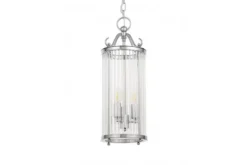 Lampadario di design moderno in metallo cromato e vetro BOSTON W3