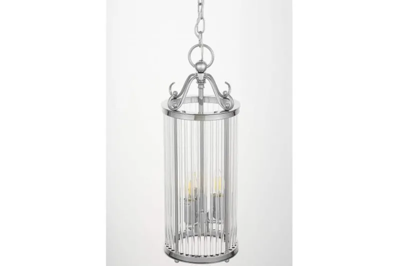 Lampadario di design moderno in metallo cromato e vetro BOSTON W3