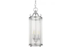 Lampadario di design moderno in metallo cromato e vetro BOSTON W3