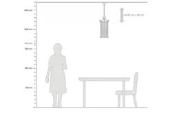Lampadario di design moderno in metallo cromato e vetro BOSTON W3