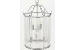 Lampadario di design moderno in metallo cromato e vetro BOSTON W6