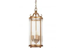 Lampadario di design moderno in ottone e vetro BOSTON W3