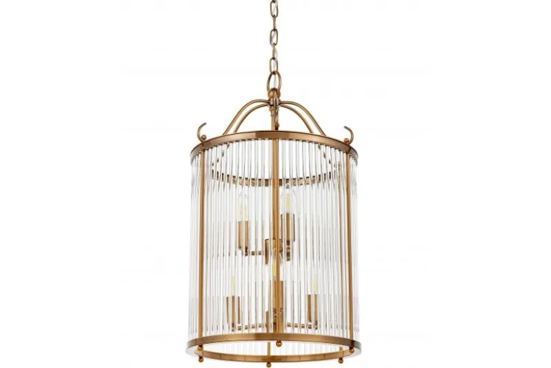 Lampadario di design moderno in ottone e vetro BOSTON W6