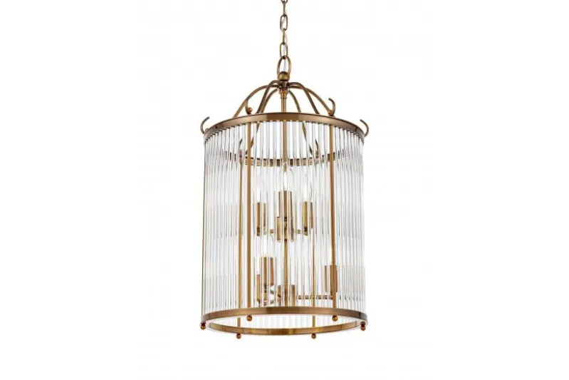 Lampadario di design moderno in ottone e vetro BOSTON W6