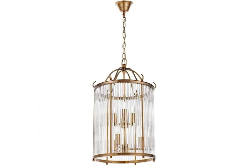 Lampadario di design moderno in ottone e vetro BOSTON W6