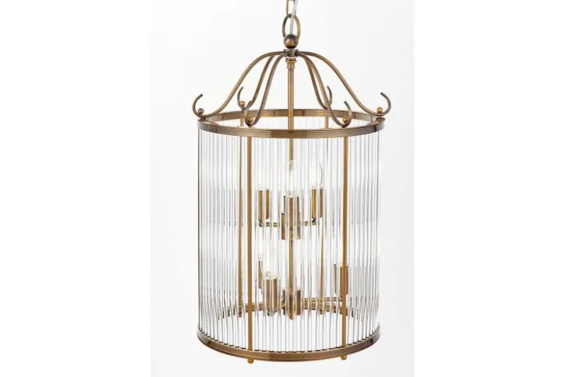 Lampadario di design moderno in ottone e vetro BOSTON W6