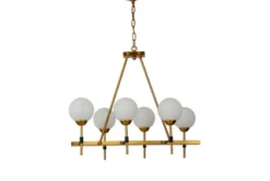 Lampadario di design moderno 6 luci ALDONO W6 Ottone