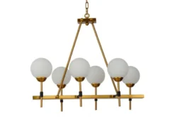 Lampadario di design moderno 6 luci ALDONO W6 Ottone