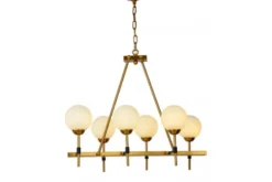 Lampadario di design moderno 6 luci ALDONO W6 Ottone