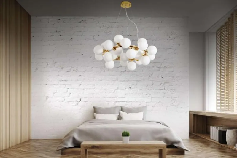 Lampadario di design moderno 25 luci MARSIADA W25 Oro