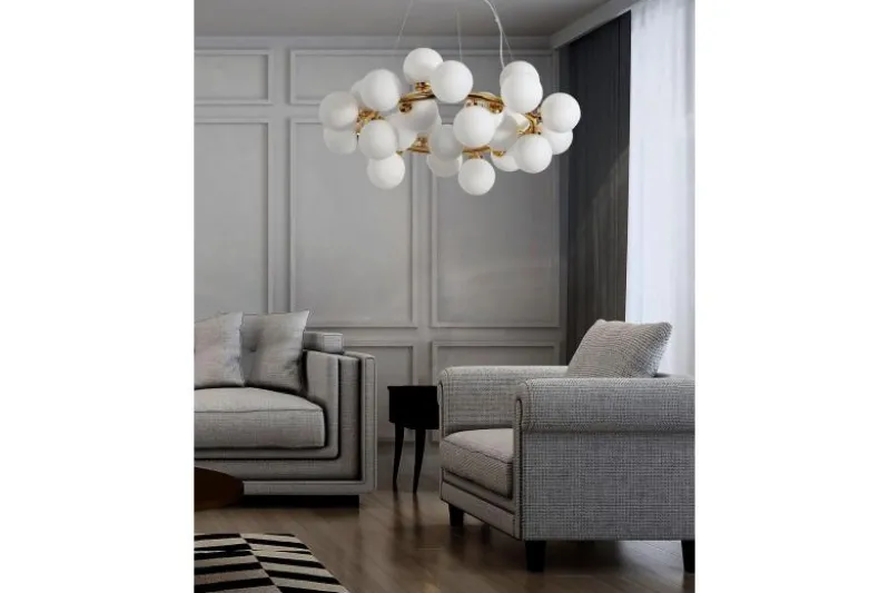 Lampadario di design moderno 25 luci MARSIADA W25 Oro