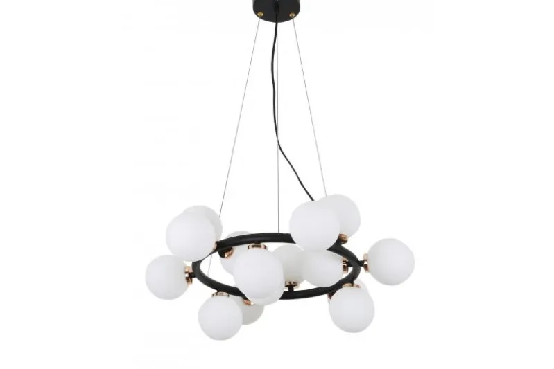 Lampadario di design moderno 15 luci Nero Oro caldo MARSIADA W15