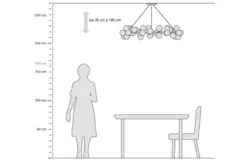 Lampadario di design moderno 40 luci oro caldo MARSIADA W40
