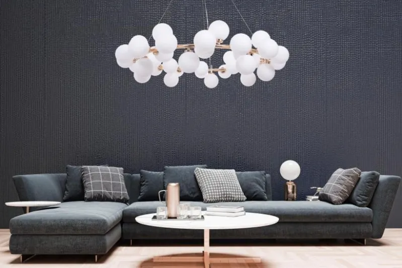 Lampadario di design moderno 40 luci oro caldo MARSIADA W40
