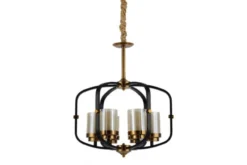 Lampadario di design nero e ottone BONTON W6