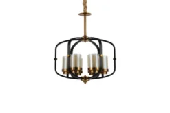 Lampadario di design nero e ottone BONTON W6