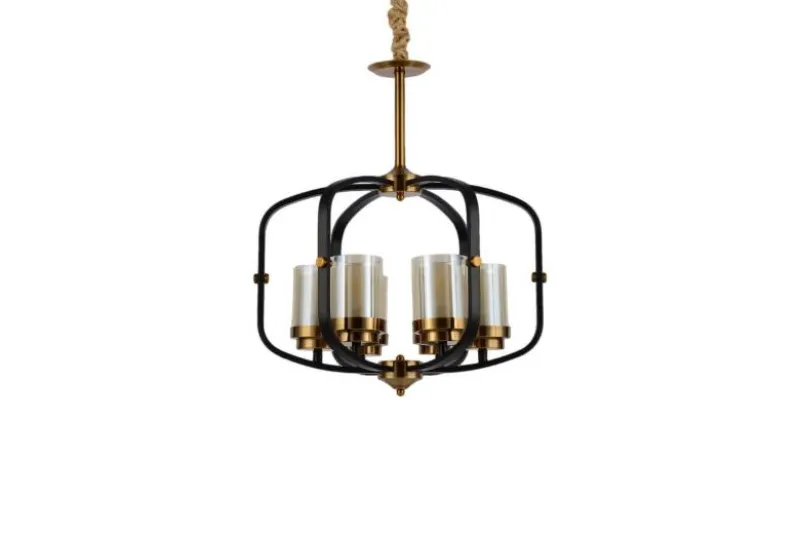 Lampadario di design nero e ottone BONTON W6