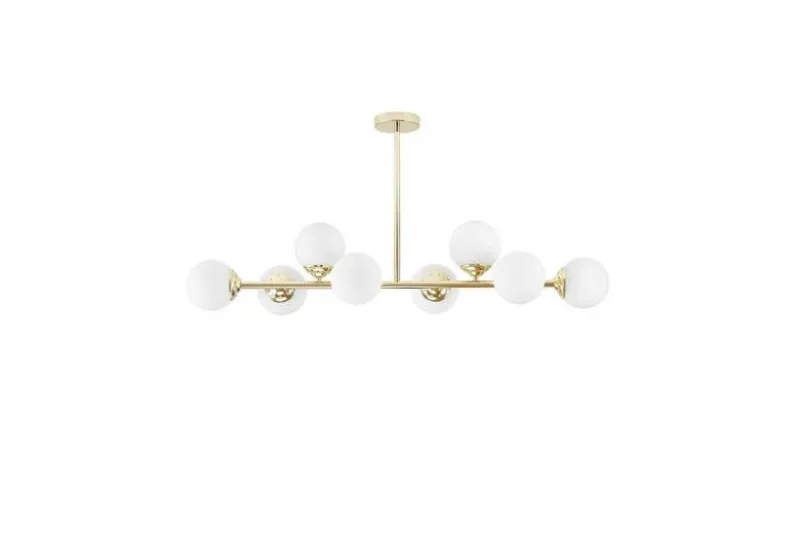 Lampadario dorato a sfera 8 punti luce FINO W8