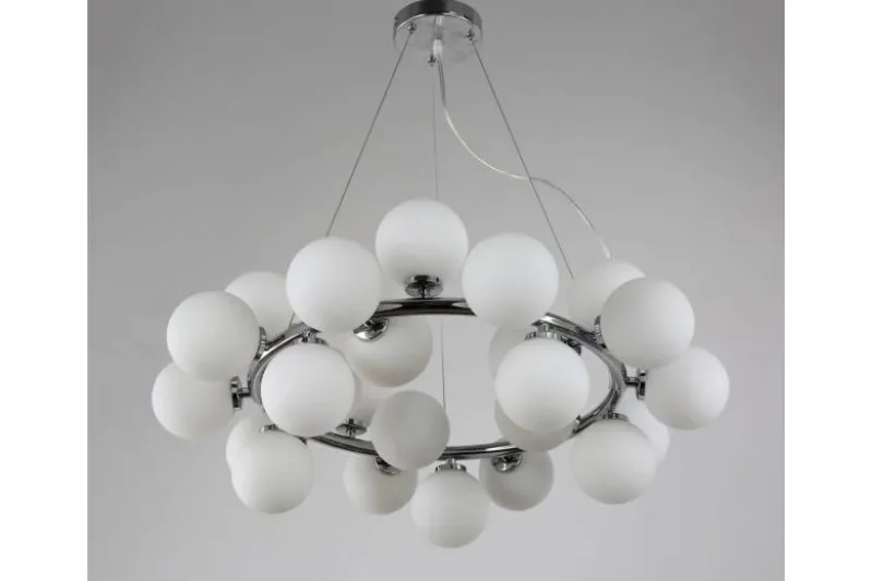Lampadario 25 luci a sfere in vetro MARSIADA W25 Cromo