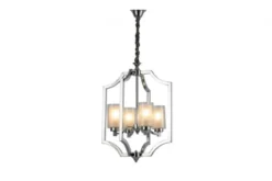 Lampadario moderno con gabbia cromata VIGATTO W4