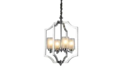 Lampadario moderno con gabbia cromata VIGATTO W4