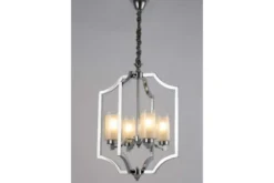 Lampadario moderno con gabbia cromata VIGATTO W4