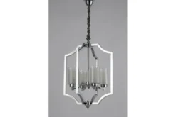 Lampadario moderno con gabbia cromata VIGATTO W4