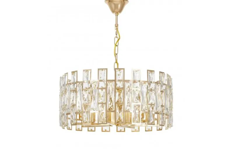 LAMPADARIO MODERNO CRISTALLO ORO FIORINA D50