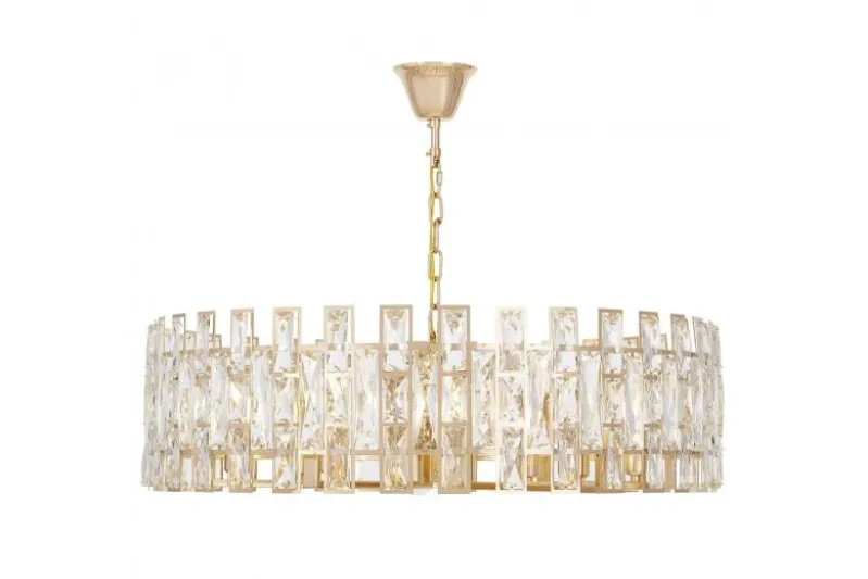 LAMPADARIO MODERNO CRISTALLO ORO FIORINA D80