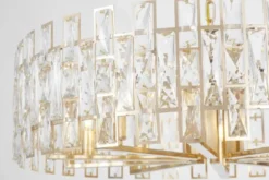 LAMPADARIO MODERNO CRISTALLO ORO FIORINA D80