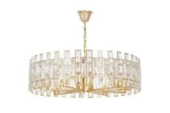 LAMPADARIO MODERNO CRISTALLO ORO FIORINA D80