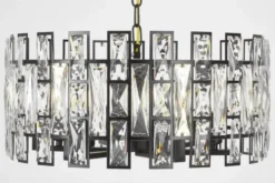 LAMPADARIO MODERNO IN CRISTALLO NERO FIORINA D50