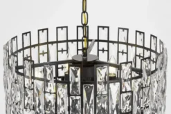 LAMPADARIO MODERNO IN CRISTALLO NERO FIORINA D50