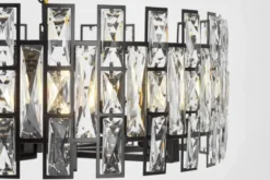 LAMPADARIO MODERNO IN CRISTALLO NERO FIORINA D60