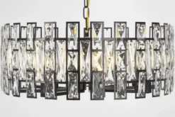 LAMPADARIO MODERNO IN CRISTALLO NERO FIORINA D60