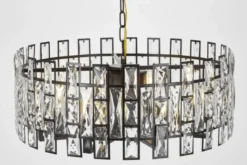 LAMPADARIO MODERNO IN CRISTALLO NERO FIORINA D60