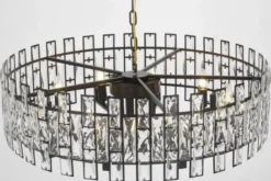 LAMPADARIO MODERNO IN CRISTALLO NERO FIORINA D80