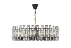 LAMPADARIO MODERNO IN CRISTALLO NERO FIORINA D80