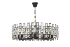 LAMPADARIO MODERNO IN CRISTALLO NERO FIORINA D80