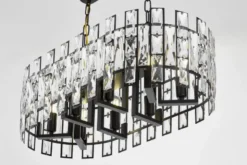 LAMPADARIO MODERNO IN CRISTALLO NERO FIORINA D70 PRO