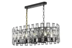 LAMPADARIO MODERNO IN CRISTALLO NERO FIORINA D70 PRO