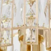 LAMPADARIO MODERNO IN CRISTALLO ORO FIORINA D60